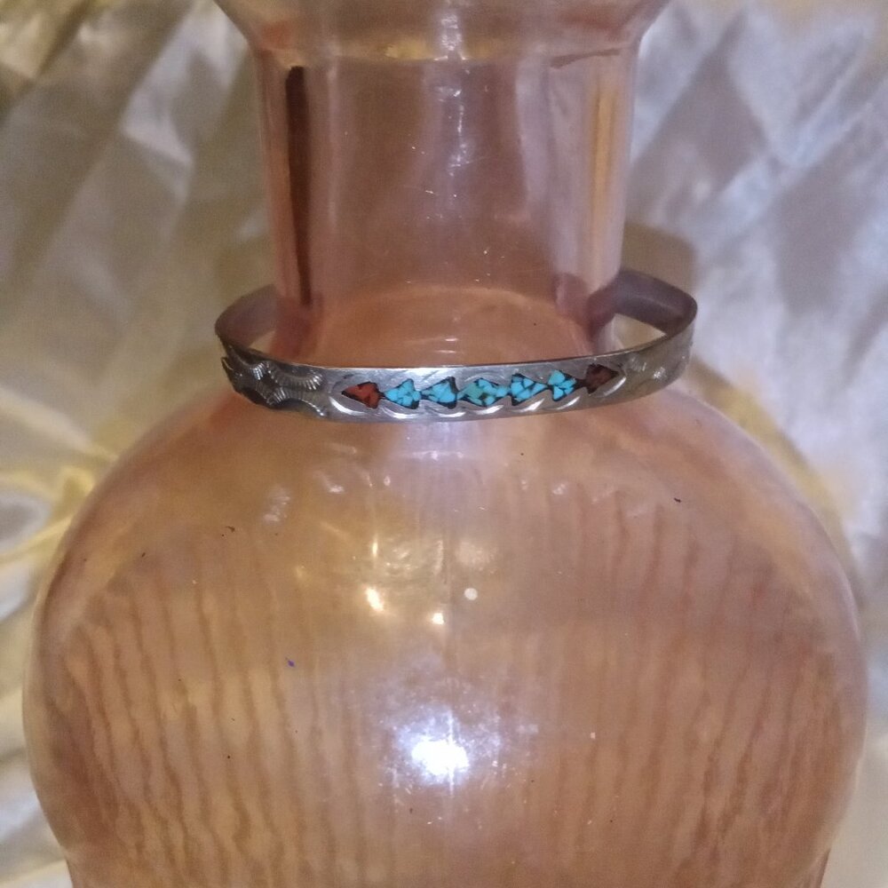 Infant or small childs Navajo Sterling silver bracelet